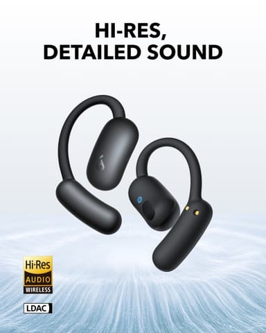 Soundcore AeroFit 2 True Wireless in ear-hörlurar (svarta)