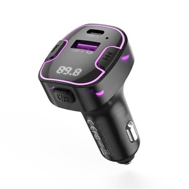 XO Fm-sändare med Bluetooth, mp3 & USB-laddning