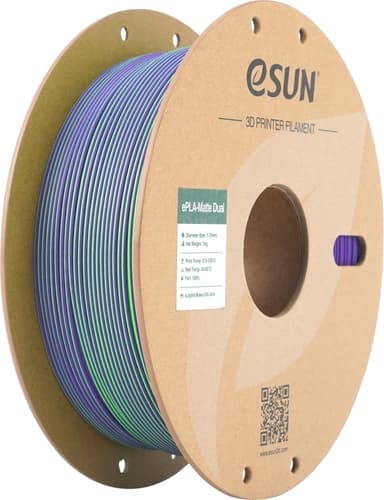 eSUN PLA Matt Dual 1.75mm 1kg - Grön Lila