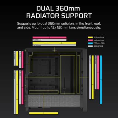 Corsair FRAME 4000D Mid-Tower PC-chassi (svart)