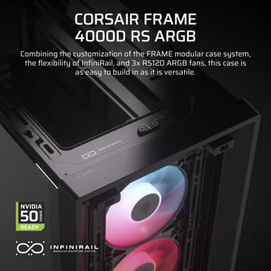Corsair FRAME 4000D RS ARGB Mid-Tower PC-chassi (svart)