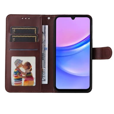 SKALO Samsung A16 PU-Läder Plånboksfodral - Brun