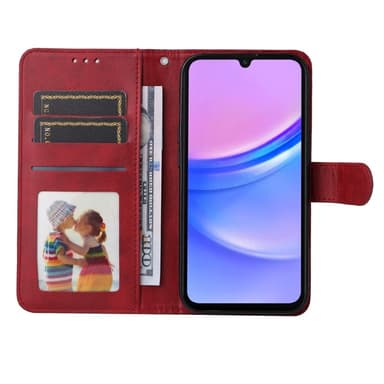 SKALO Samsung A16 PU-Läder Plånboksfodral - Röd