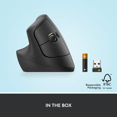 Logitech Lift Left Vertical trådlös mus (grafit)
