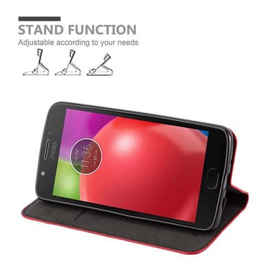 Motorola MOTO E4 Skal Fodral Case (Röd)