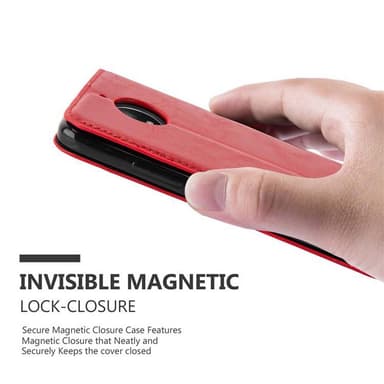 Motorola MOTO E4 Skal Fodral Case (Röd)