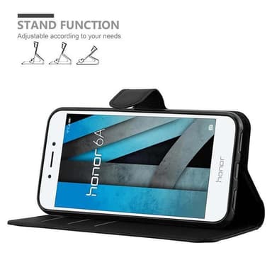 Honor 6A Plånboksfodral Skal (Svart)