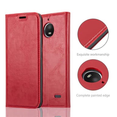 Motorola MOTO E4 Skal Fodral Case (Röd)