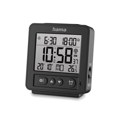 Hama Digital Alarm Clock ""Rhodos"" DCF Black
