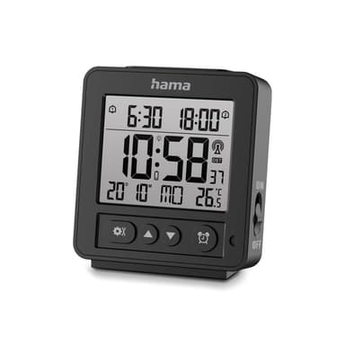 Hama Digital Alarm Clock ""Rhodos"" DCF Black