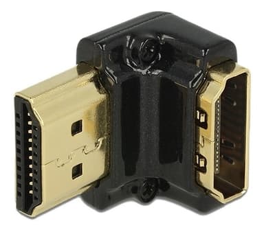 DeLOCK HDMI-adapter, 19-pin ho-ha, vinklad 90° nedåt, svart
