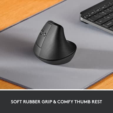 Logitech Lift Left Vertical trådlös mus (grafit)