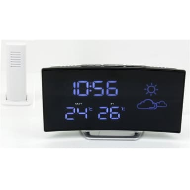Soundmaster Klockradio Väderstation FUR100 Svart/Silver