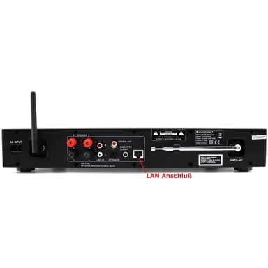 Soundmaster Förstärkare Stereo Radio Internet/DAB+/FM CD Bluetooth App ICD4350SW Svart