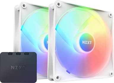 NZXT F140 RGB Core 140 mm fläktar (2-pack, vit)