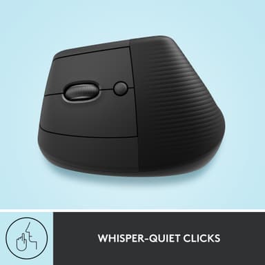 Logitech Lift Left Vertical trådlös mus (grafit)