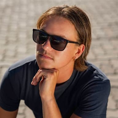 Svarta Solglasögon med svart lins