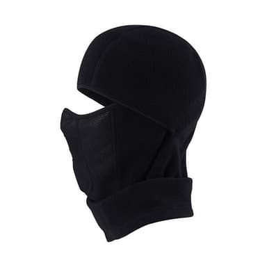 Balaklava / Skidmask med vindskyddande fleece - Svart