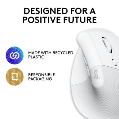 Logitech Lift för Mac trådlös mus (grey)