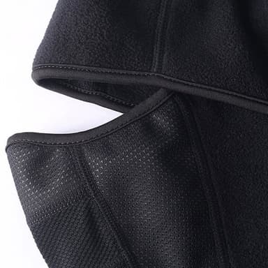 Balaklava / Skidmask med vindskyddande fleece - Svart