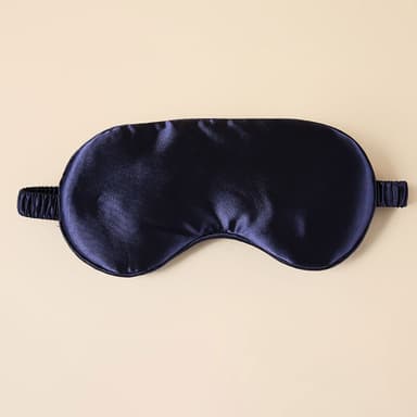 2-pack silk sovmask för resor, mjuk ögonmask för sömn Mörkblå