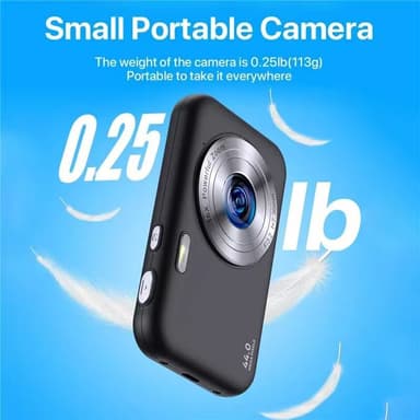 Digitalkamera med 1080P, 44MP, 16 x zoom, 2,4-tumsskärm Blå
