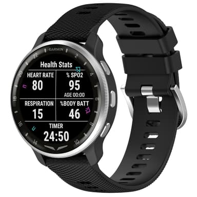 20 mm Universal Cross-Pattern Silicone Watch Band för Samsung, Garmin,