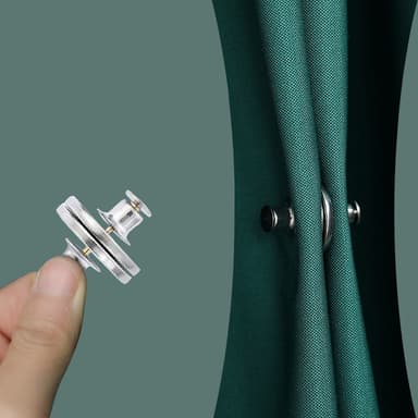Magnetiska Knytband för Gardiner, 4 par Silver S