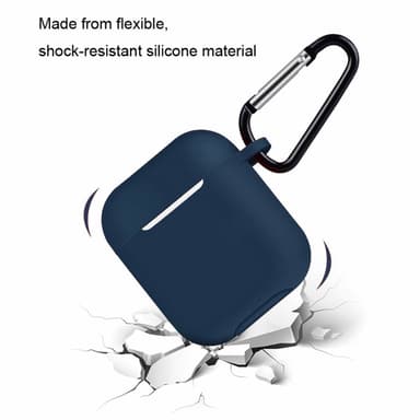 Airpods fodral Silikon Extra stöttåligt Mörkblå