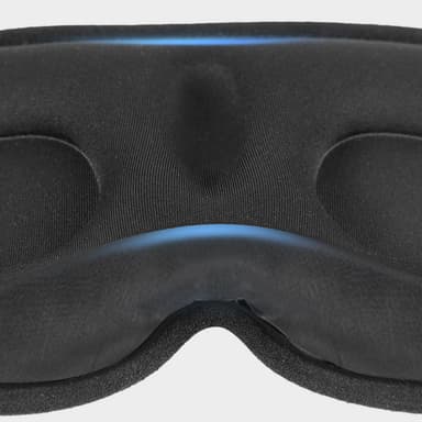 Bekväm sovmask med ljusblockering och 3D-design Svart