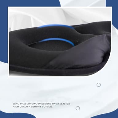 Bekväm sovmask med ljusblockering och 3D-design Svart