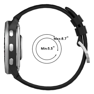 20 mm Universal Cross-Pattern Silicone Watch Band för Samsung, Garmin,