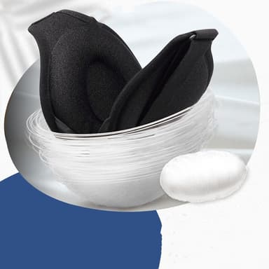 Bekväm sovmask med ljusblockering och 3D-design Svart