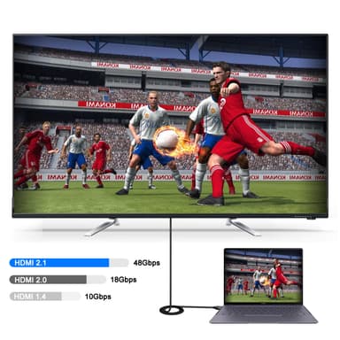 HDMI-kabel 8K/60Hz, 4K/120Hz HDMI 2.1 Svart 3 m