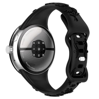 Google Pixel Watch 1.2 Gen mönstrat silikonband Svart