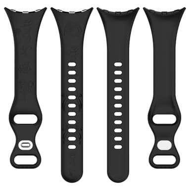 Google Pixel Watch 1.2 Gen mönstrat silikonband Svart