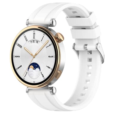 Klockarmband i Silikon för 18 mm Huawei GT4 46 mm/GT Runner/GT3 SE Vit