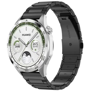 22 mm Klockarmband i Stål, för Samsung, Huawei Svart