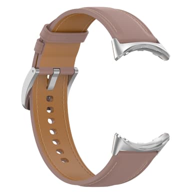 Klockarmband i Äkta Läder 20 mm för Google Pixel Watch 1/2 Mörkrosa