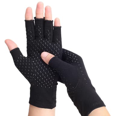 Fingerlösa Kompressionshandskar, 1 Par Svart S