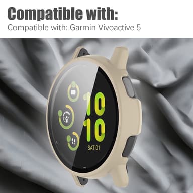 Fodral med skärmskydd för Garmin Vivoactive 5 Vit