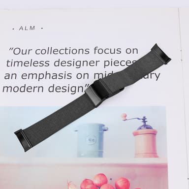 Klockarmband i Rostfritt Stål för Fitbit Charge5/6 Svart