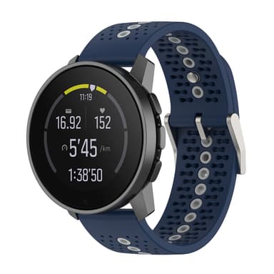 Färgglatt Klockarmband 22MM för Suunto Race S Watch Blå + Grå