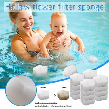 Absorberande Svamp, Rengöring för Pool, 16 pack Vit