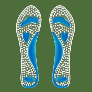 Anti-slip Fotvalvsstödinlägg med Massagefunktion Självhäftande Blå