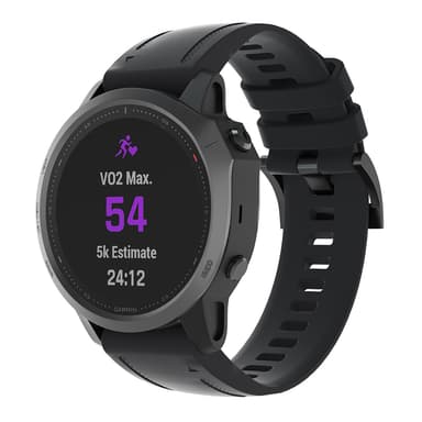 Klockarmband för Garmin Fenix 7S/6S/5S, Garmin Instinct 2s 20 mm Svart