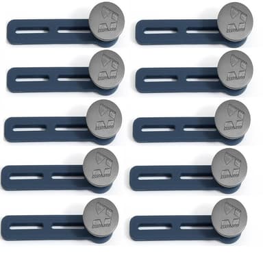 Dubbla Lager Expanderbara Midjeknappar, 10-pack Koppar