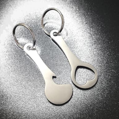 Metall Nyckelringar, Kundvagnspollett
