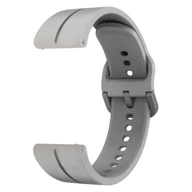 Klockarmband 20 mm i Silikon Grå 20 mm