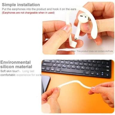 Öronbyglar för AirPods Vit